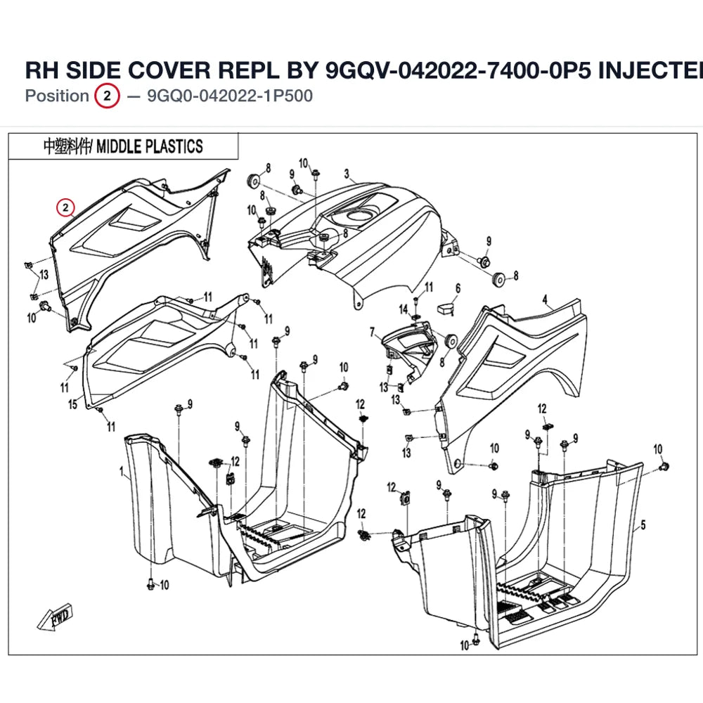 RH SIDE COVER REPL BY 9GQV-042022-7400-0P5 product image