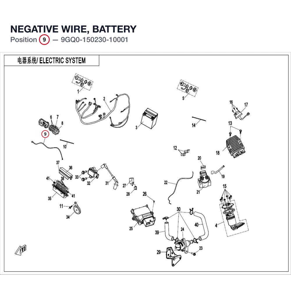 NEGATIVE WIRE, BATTERY product image