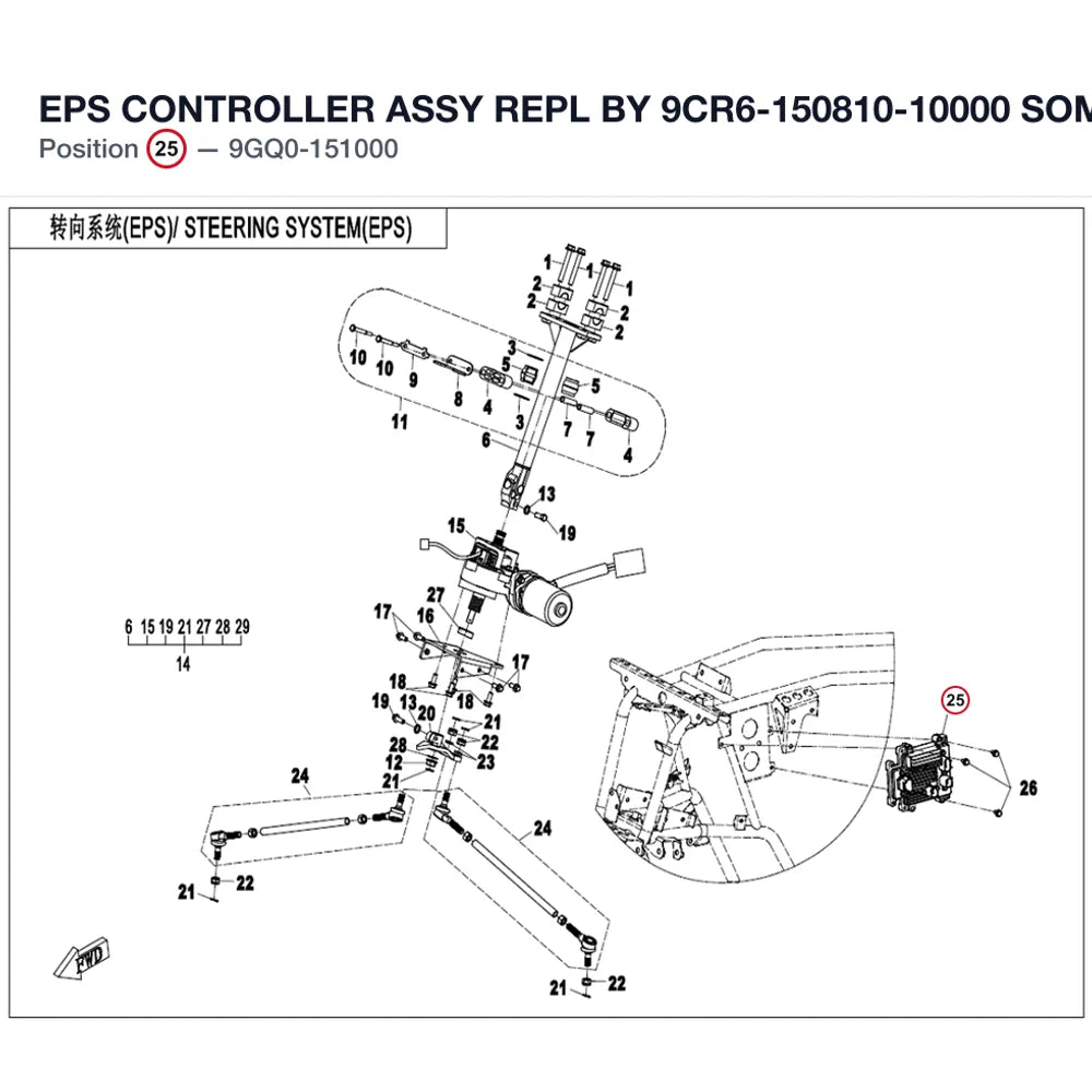 EPS CONTROLLER ASSY REPL BY 9CR6-150810-10000 product image
