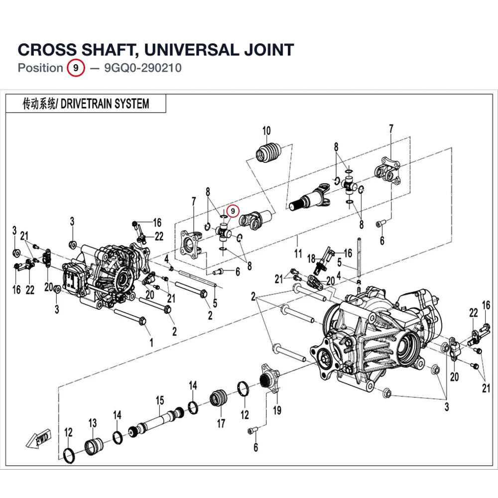 CROSS SHAFT, UNIVERSAL JOINT product image