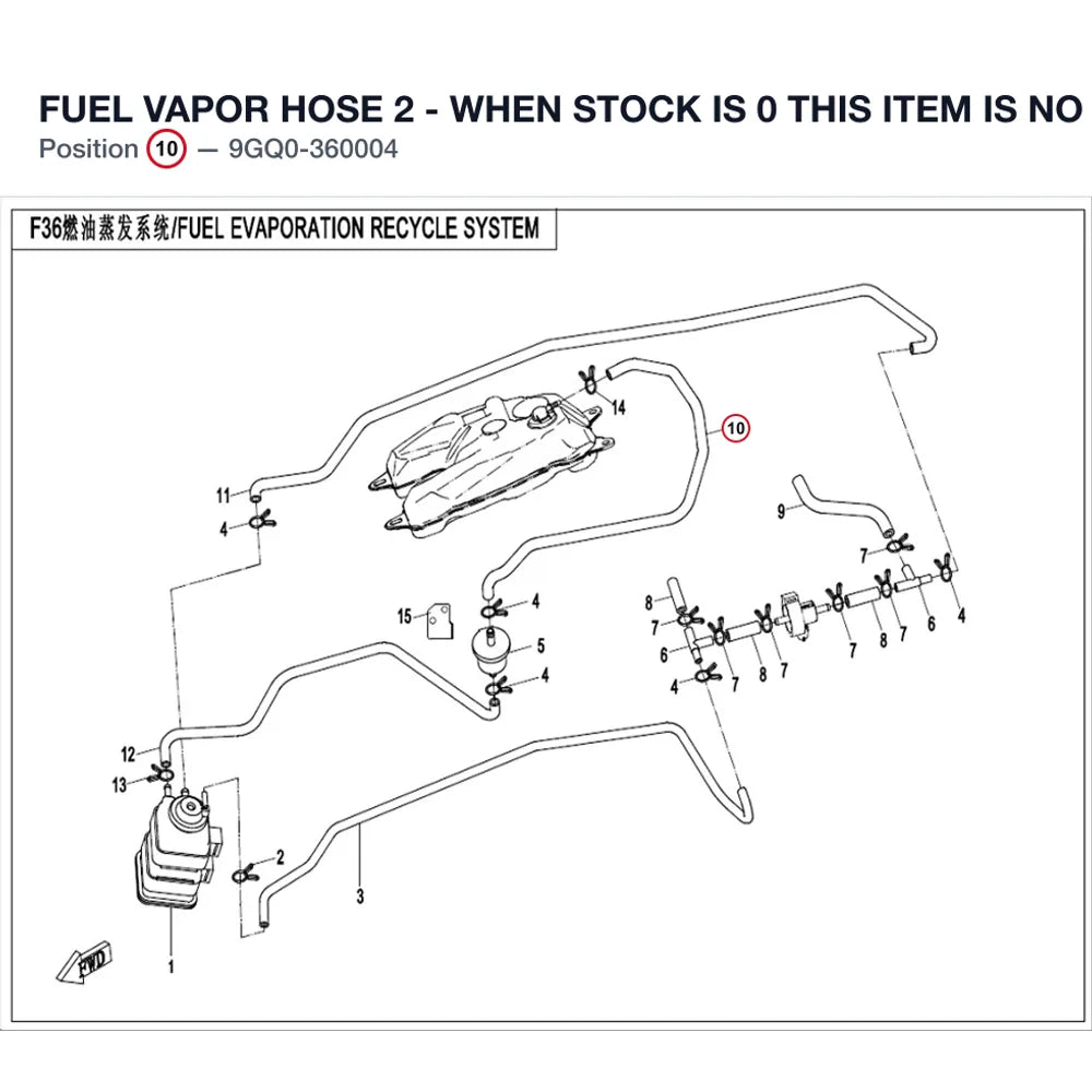 FUEL VAPOR HOSE 2 - WHEN STOCK IS 0 THIS ITEM IS NO LONGER AVAILABLE product image