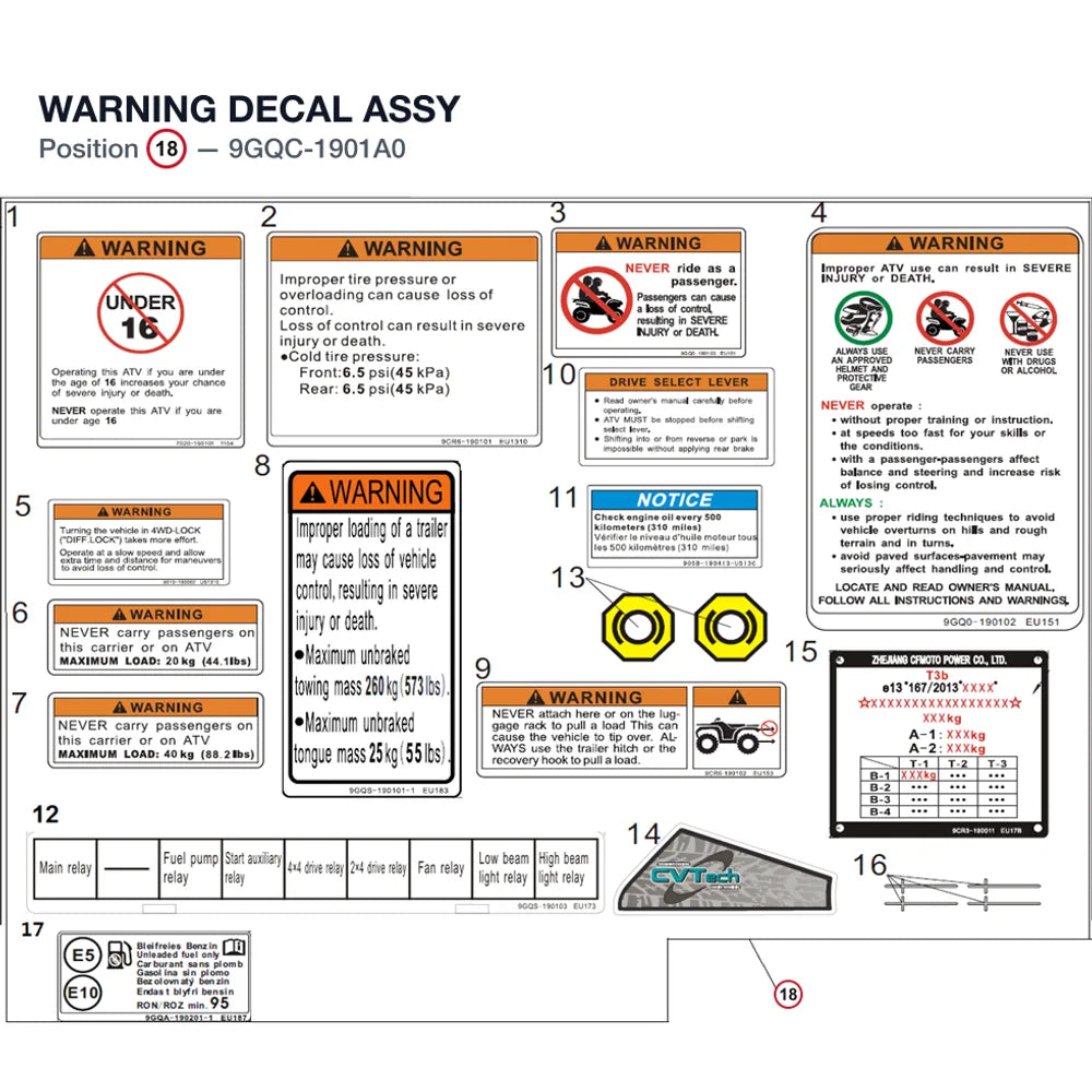 WARNING DECAL ASSY product image