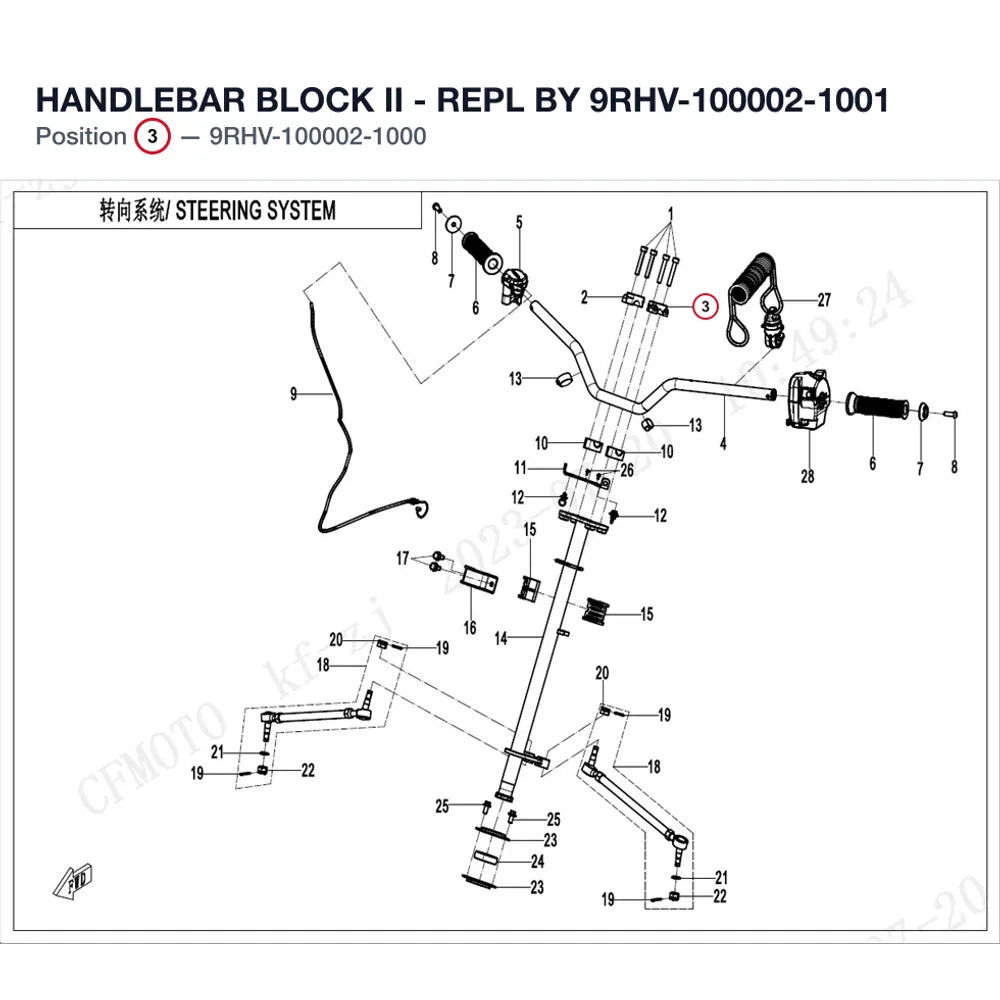 HANDLEBAR BLOCK II - REPL BY 9RHV-100002-1001 product image
