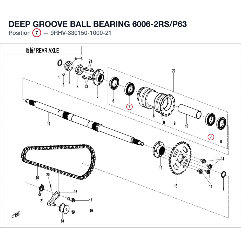 DEEP GROOVE BALL BEARING 6006-2RS/P63 product image