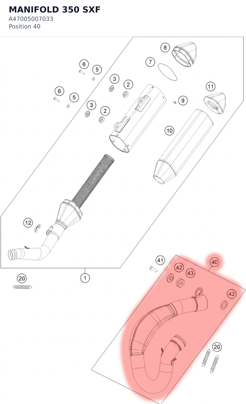 Diagram preview: MANIFOLD 350 SXF (A47005007033)