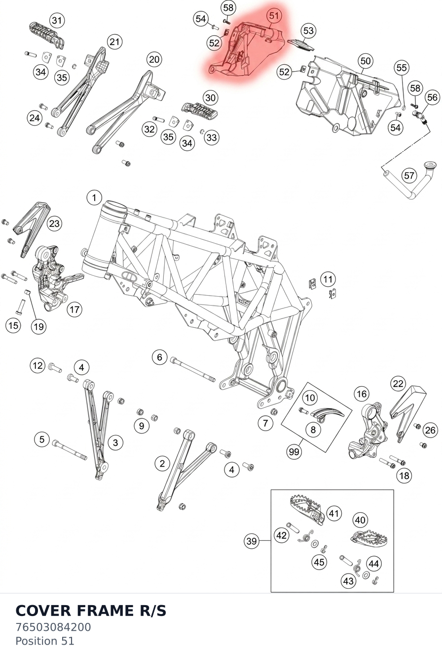 Diagram preview: COVER FRAME R/S (76503084200)