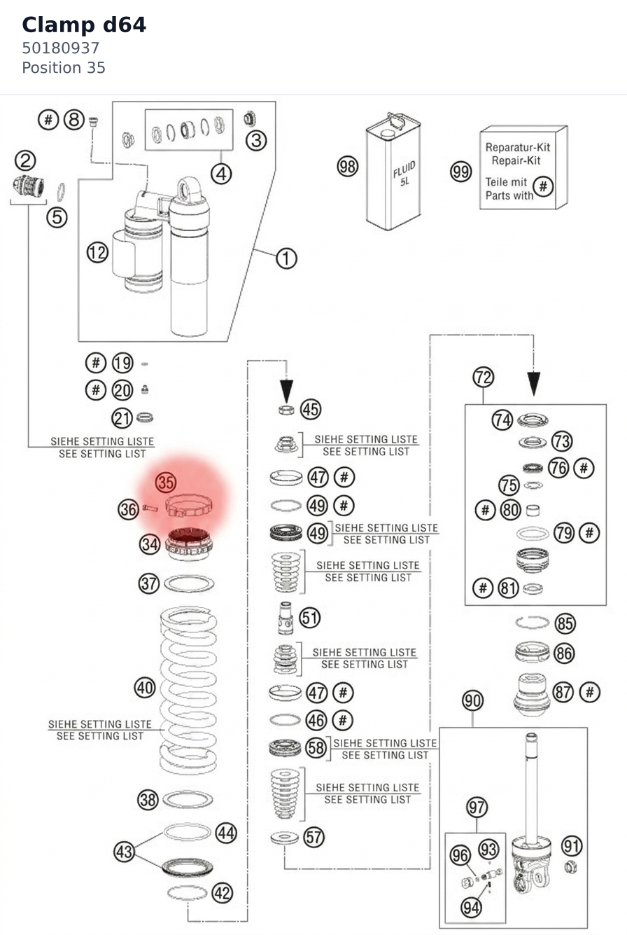 Diagram preview: Clamp d64 (50180937)