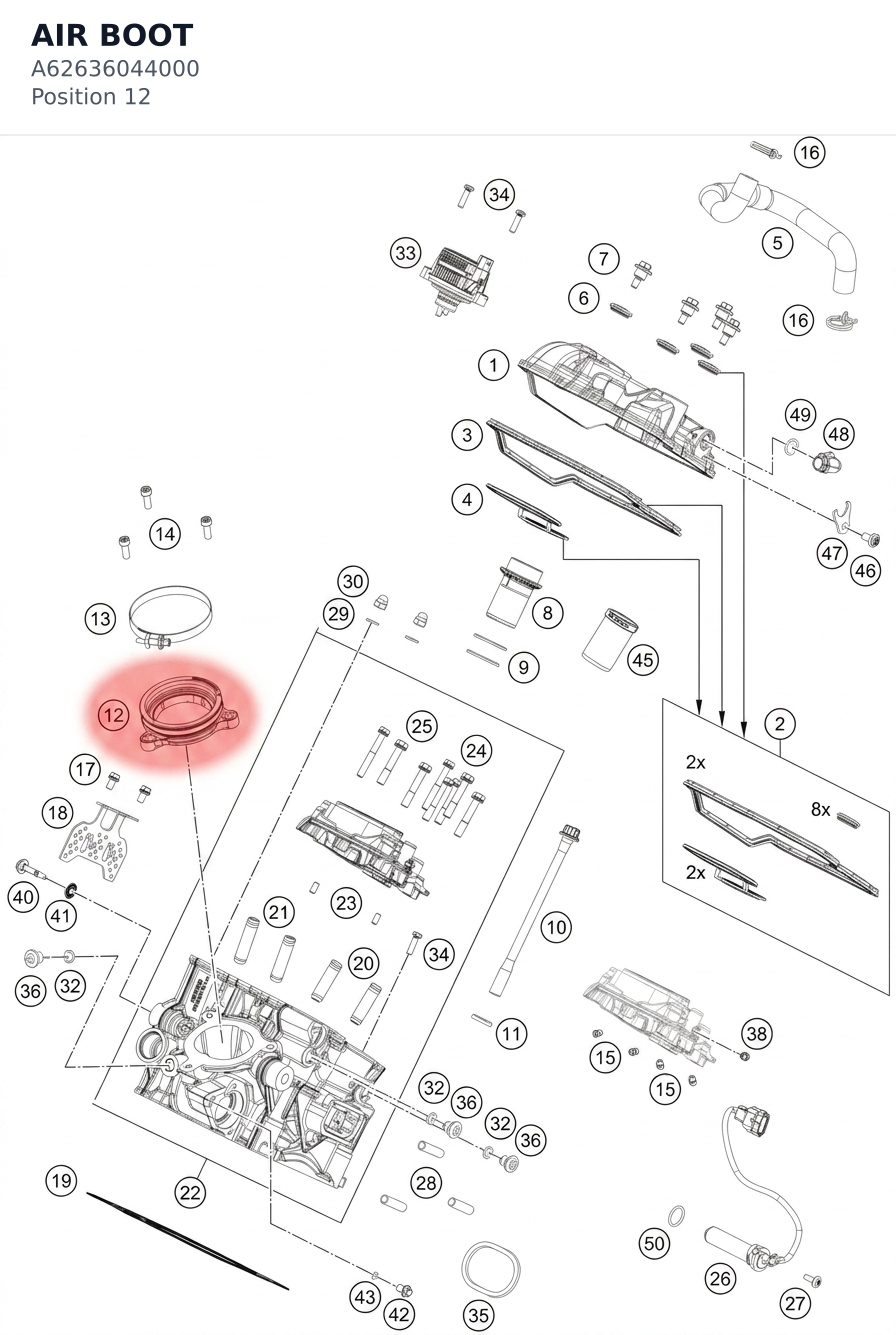 Diagram preview: AIR BOOT (A62636044000)