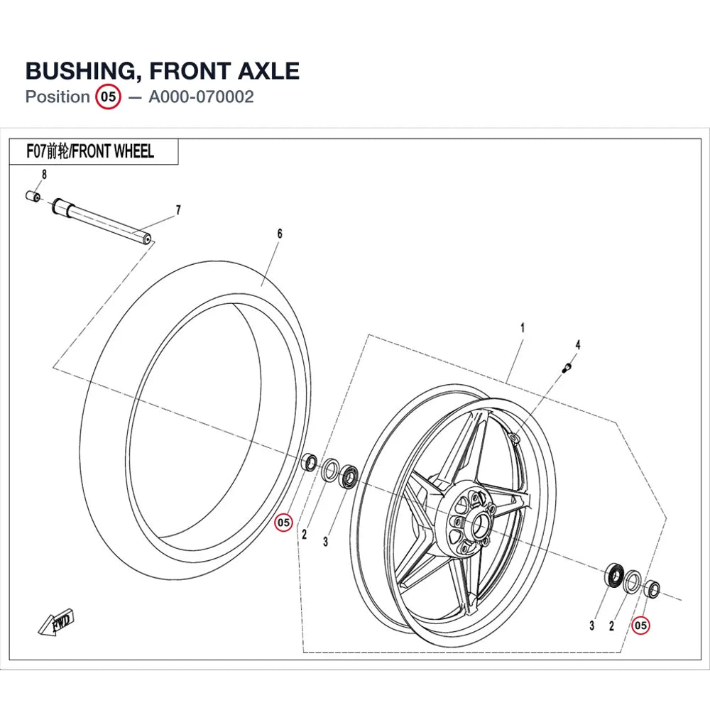 BUSHING, FRONT AXLE product image