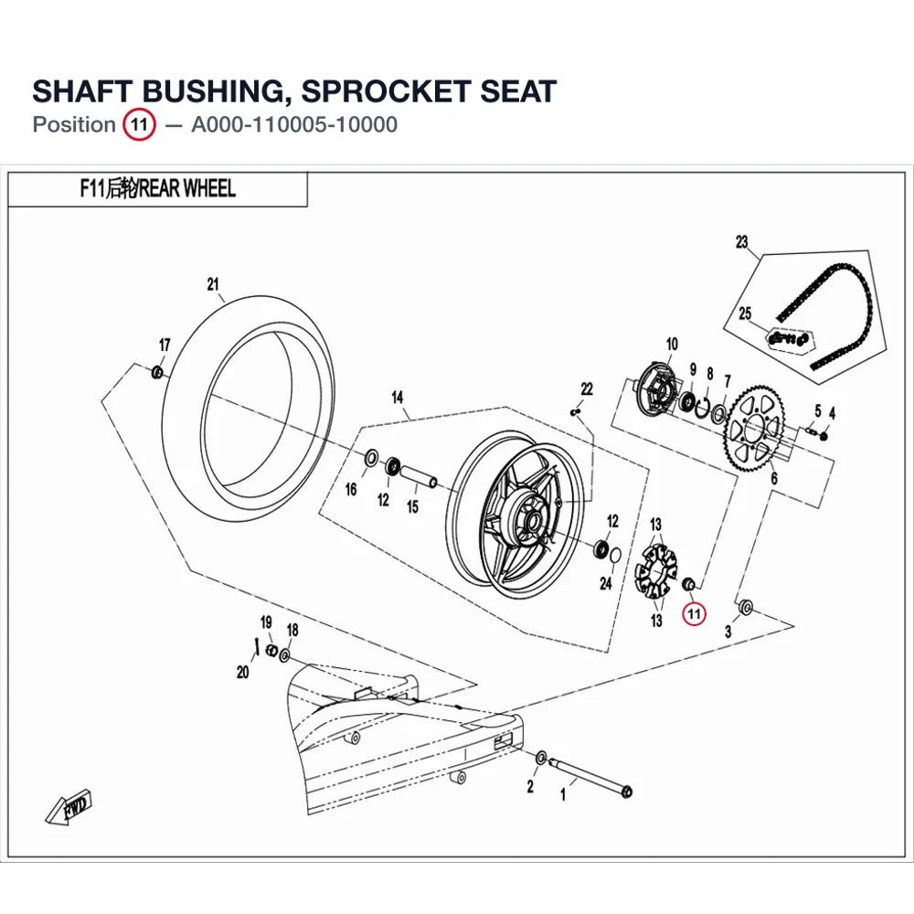 SHAFT BUSHING, SPROCKET SEAT product image