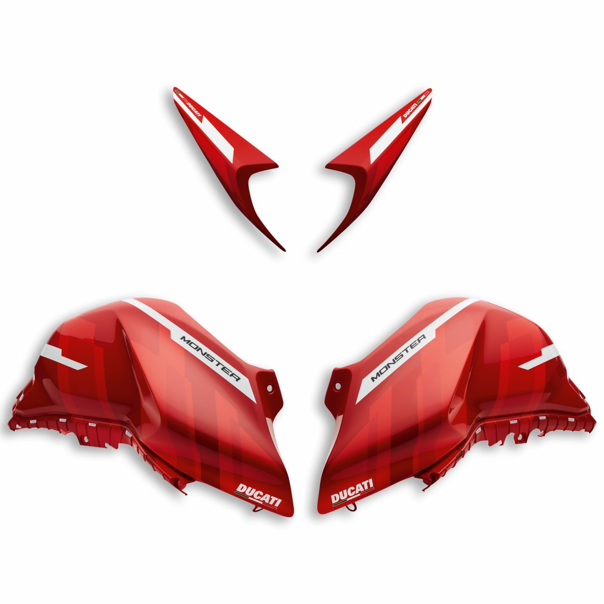 Monster GP customised fairings (Painted custom. KITS RED)