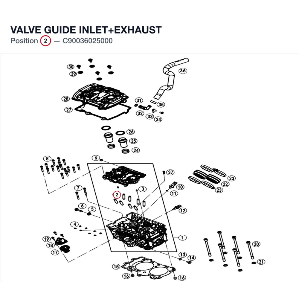 VALVE GUIDE INLET+EXHAUST product image