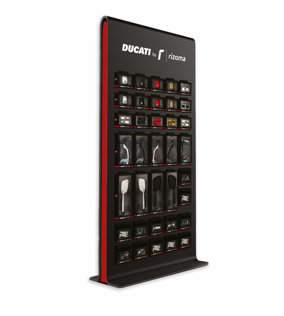 Ducati by Rizoma floorstanding accessory display