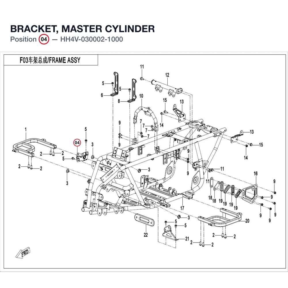 BRACKET, MASTER CYLINDER product image