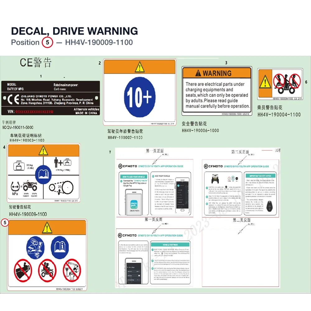 DECAL, DRIVE WARNING product image