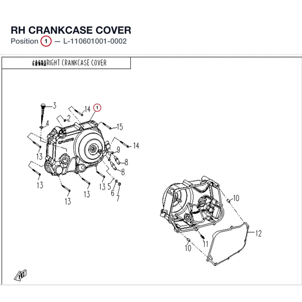 RH CRANKCASE COVER product image