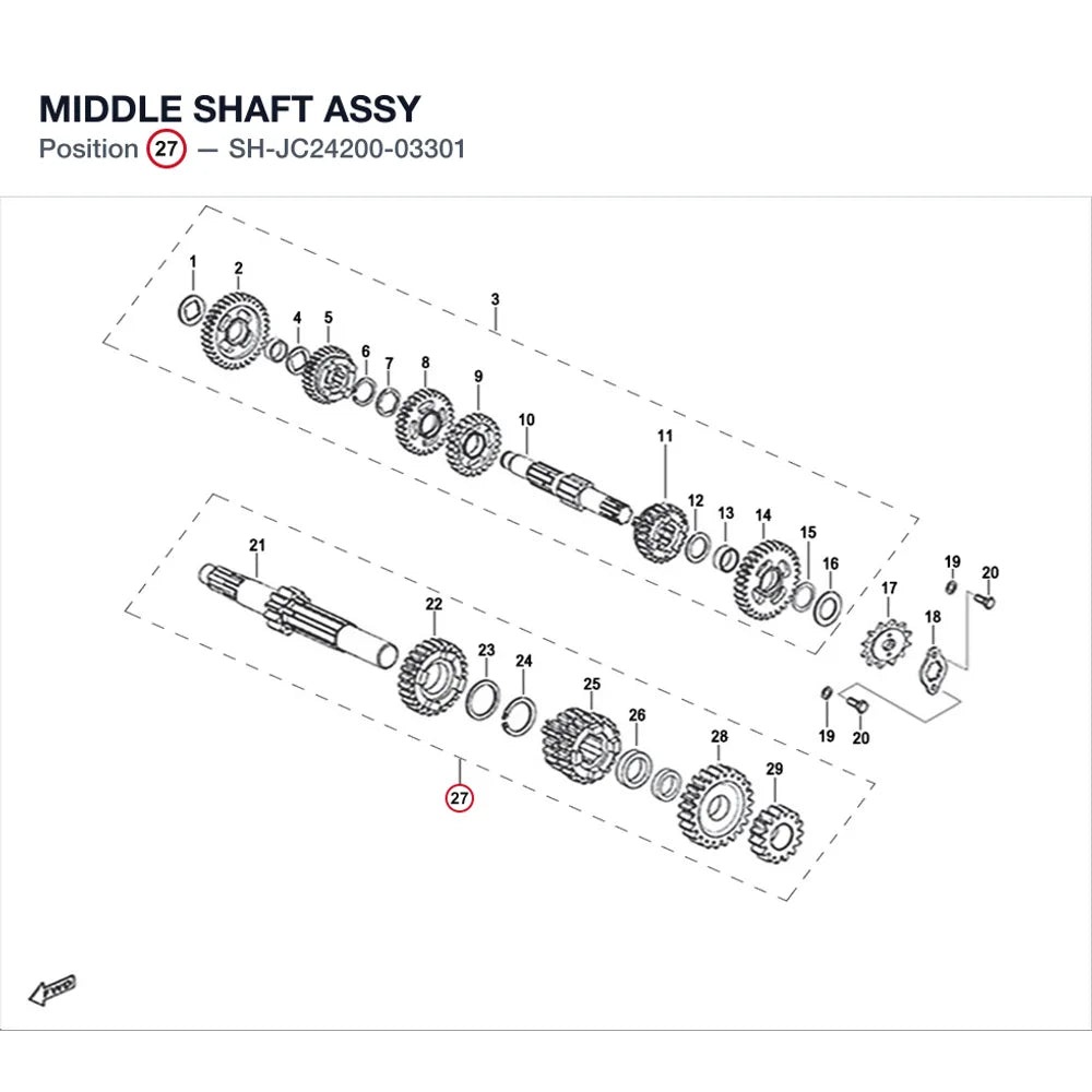 MIDDLE SHAFT ASSY product image