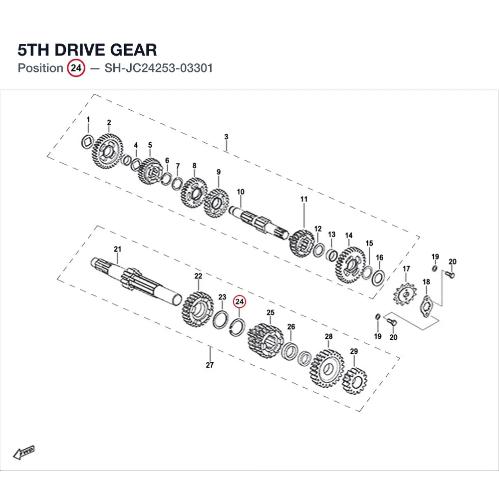 5TH DRIVE GEAR product image