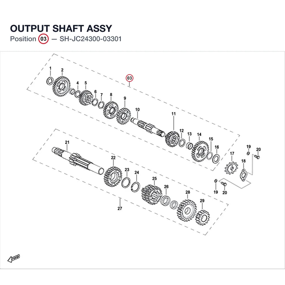 OUTPUT SHAFT ASSY product image
