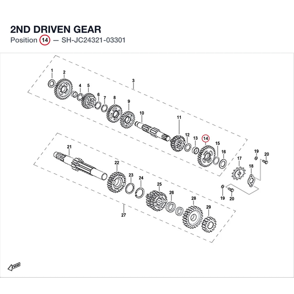 2ND DRIVEN GEAR product image
