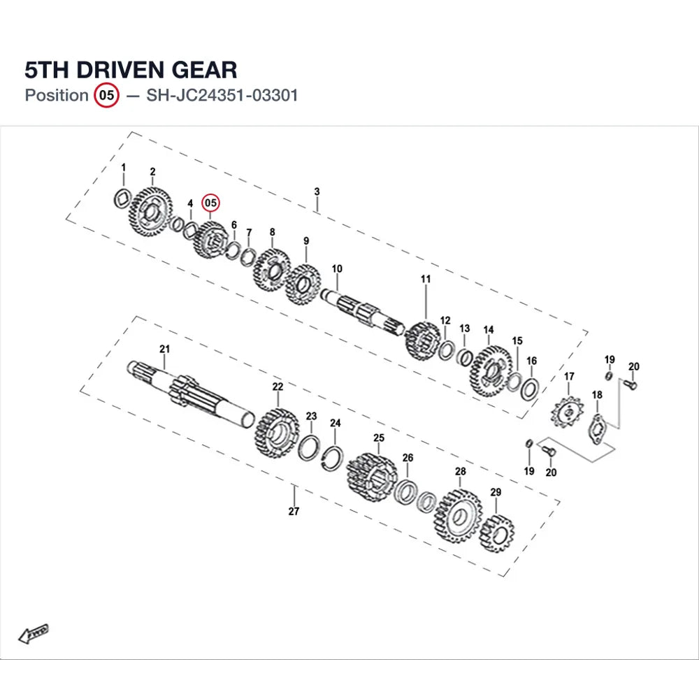 5TH DRIVEN GEAR product image