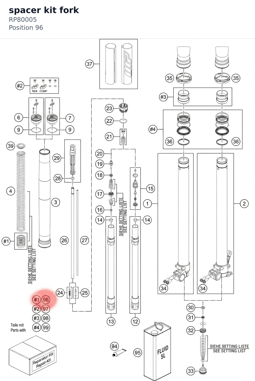 Diagram preview: spacer kit fork (RP80005)
