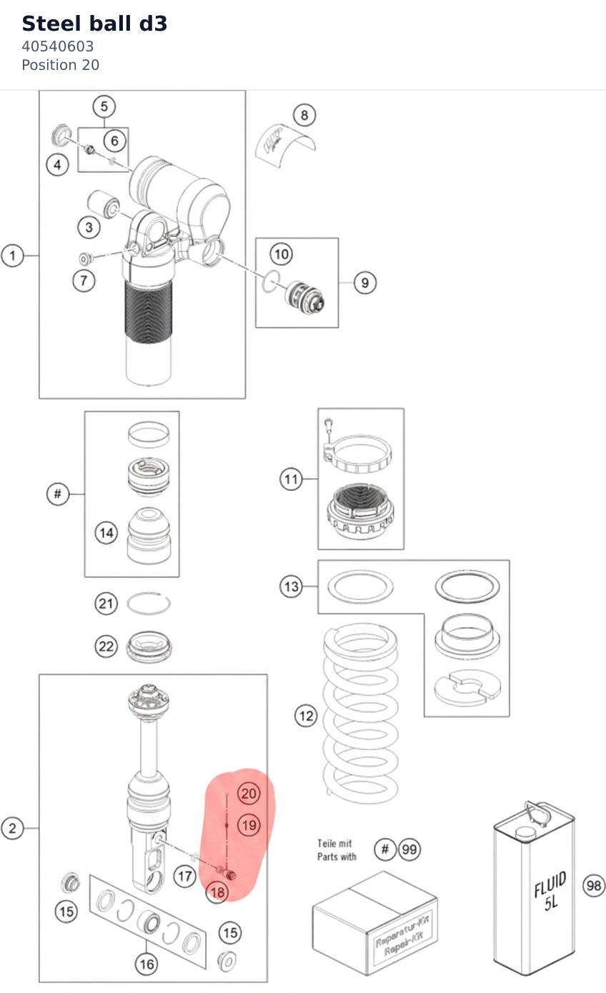 Diagram preview: Steel ball d3 (40540603)