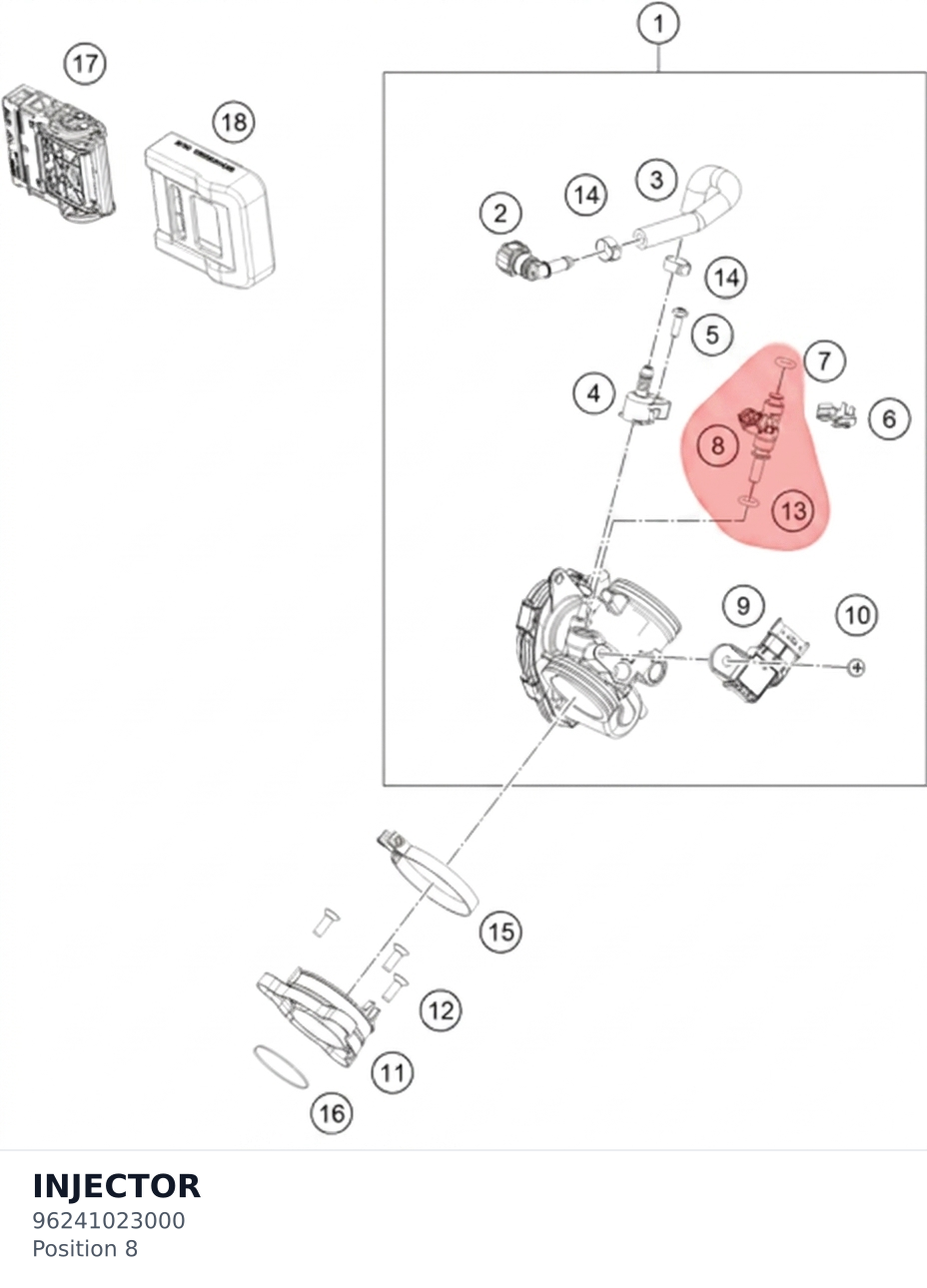 Diagram preview: INJECTOR (96241023000)