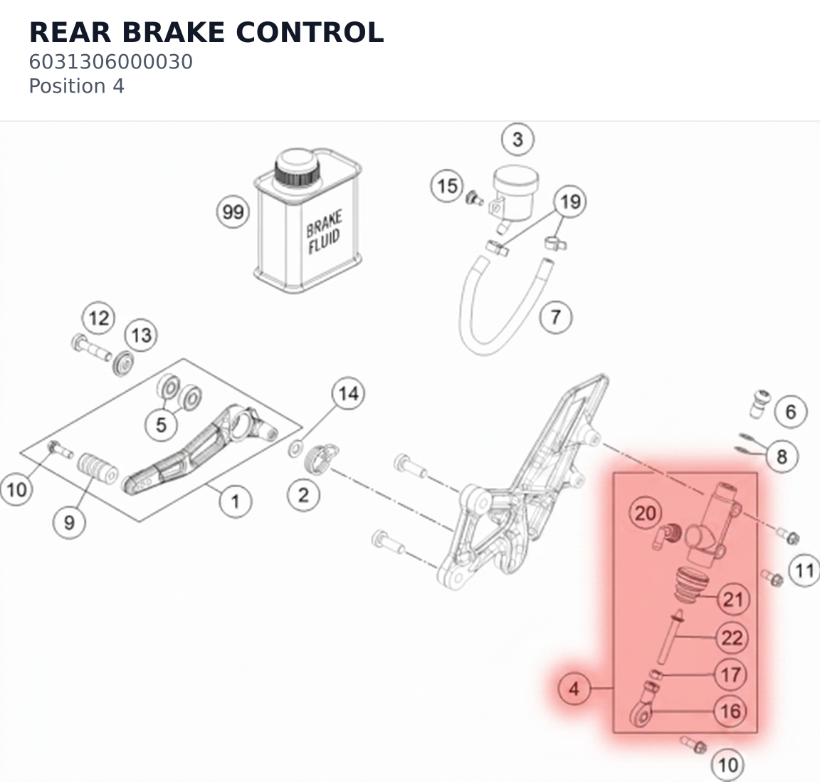 Diagram preview: REAR BRAKE CONTROL (6031306000030)