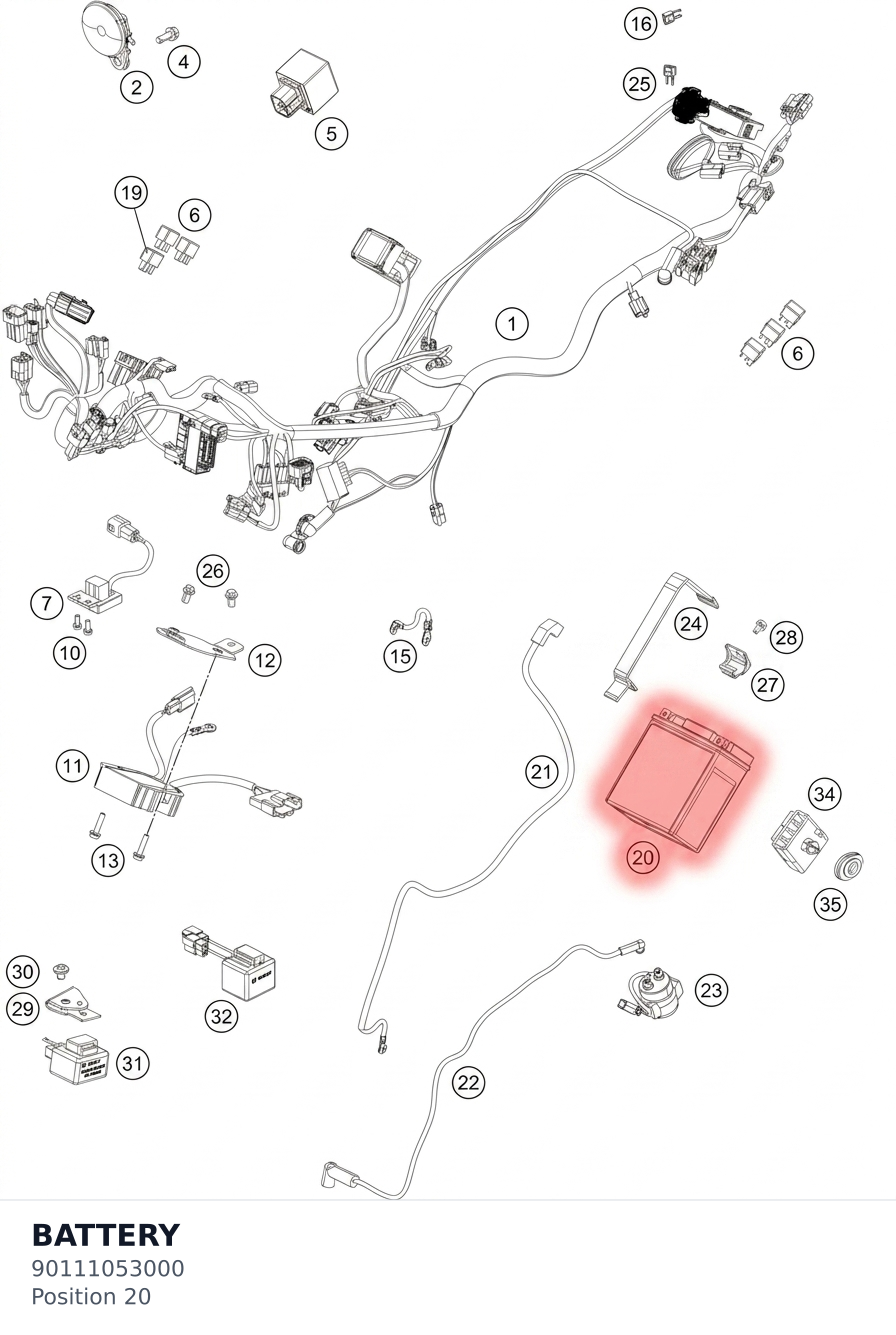 Diagram preview: BATTERY (90111053000)
