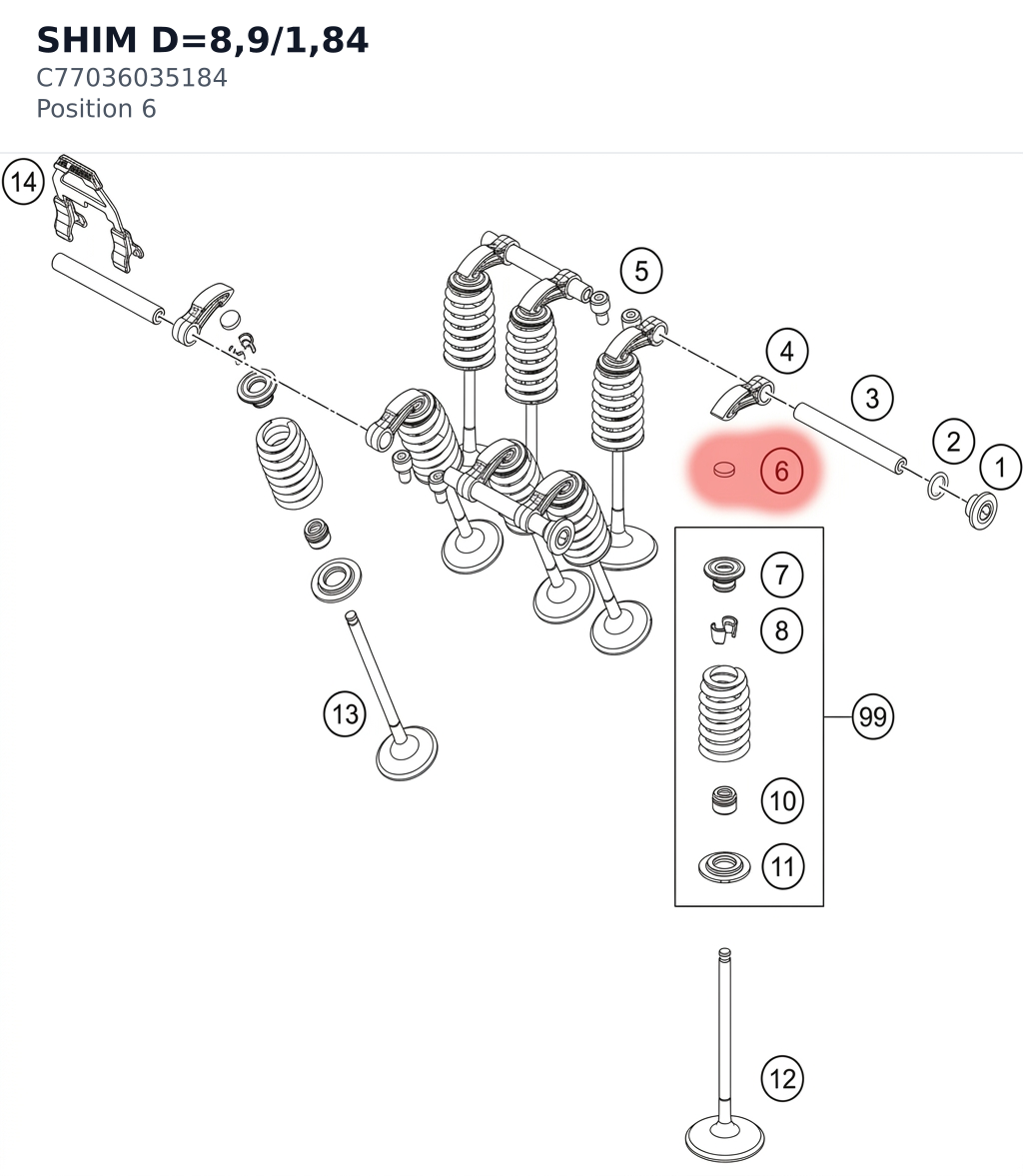 Diagram preview: SHIM D=8,9/1,84 (C77036035184)