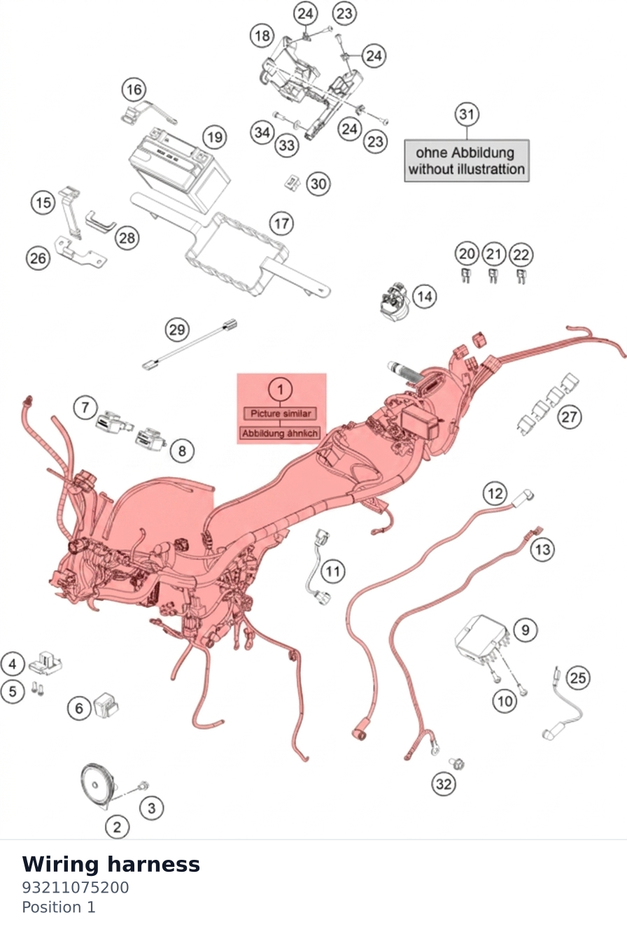 Diagram preview: Wiring harness (93211075200)