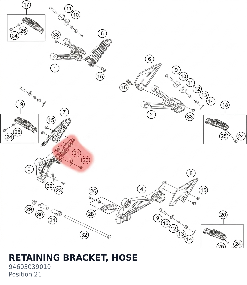 Diagram preview: RETAINING BRACKET, HOSE (94603039010)
