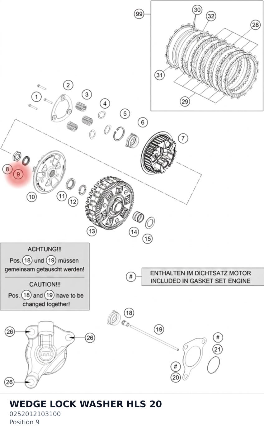 Diagram preview: WEDGE LOCK WASHER HLS 20 (0252012103100)