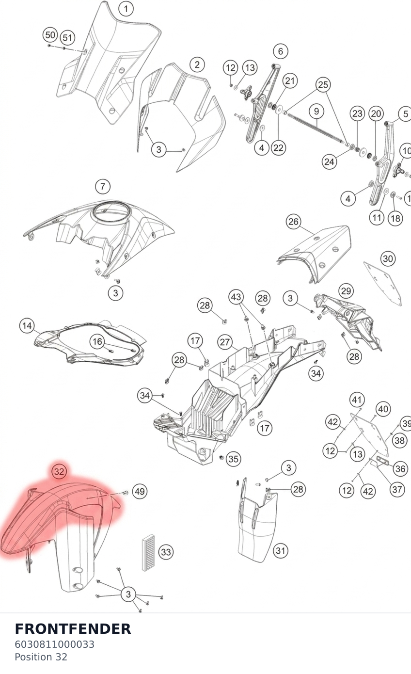 Diagram preview: FRONTFENDER (6030811000033)