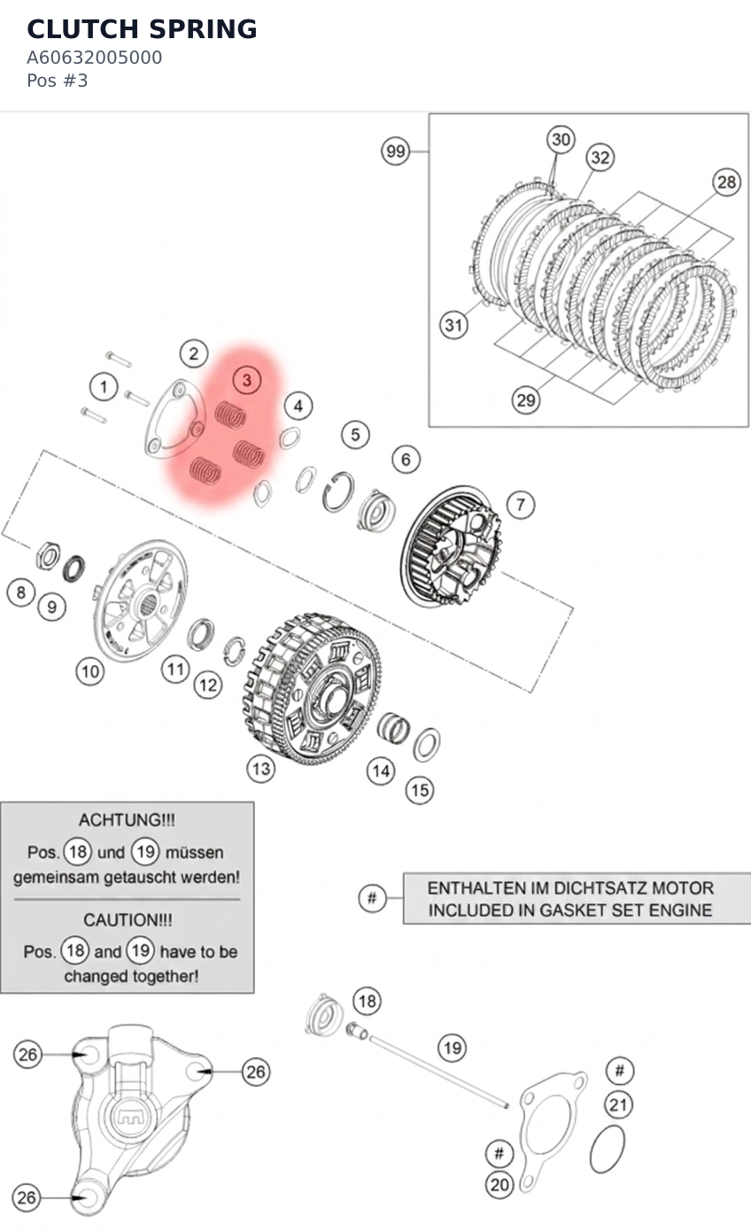 Diagram preview: CLUTCH SPRING (A60632005000)