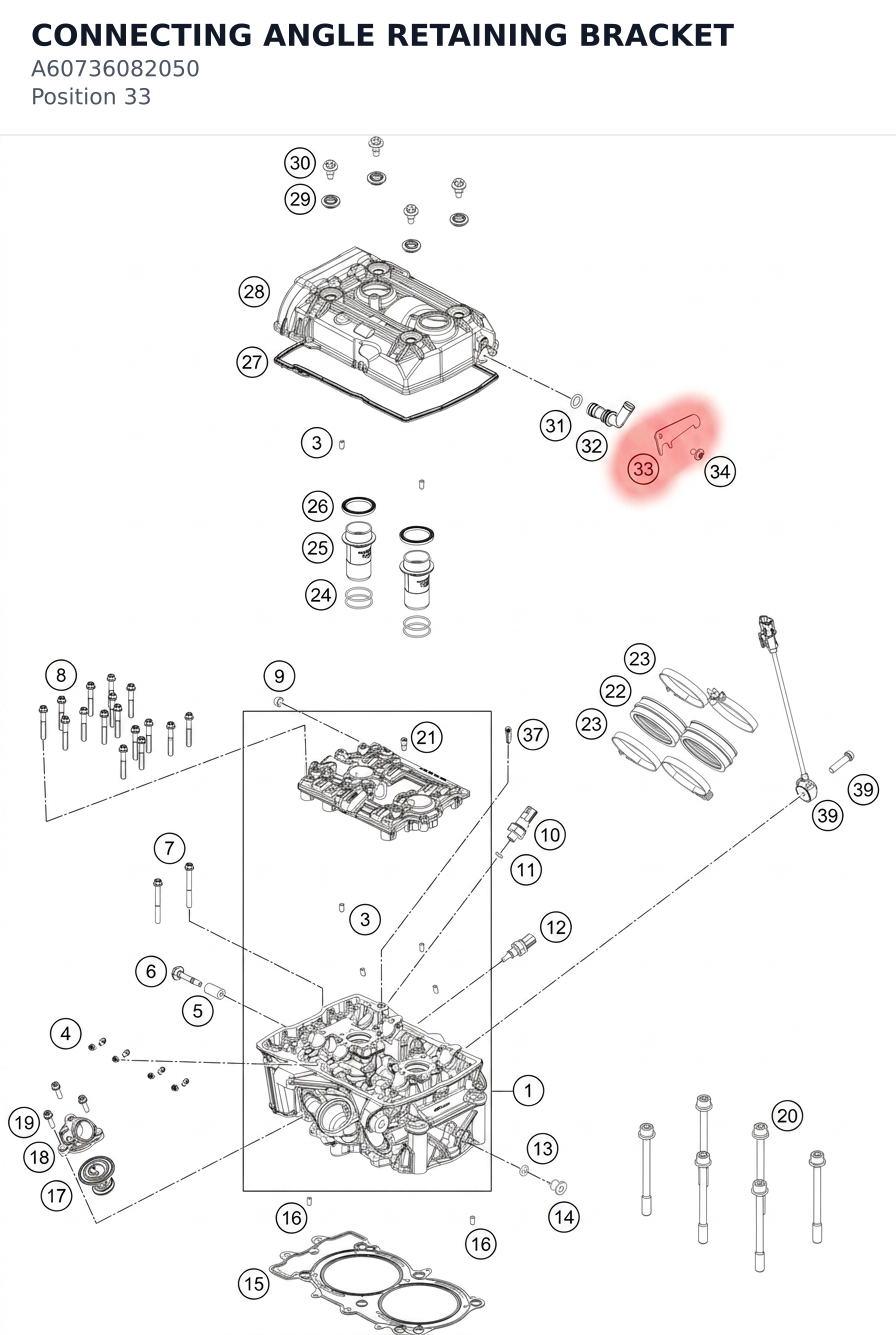 Diagram preview: CONNECTING ANGLE RETAINING BRACKET (A60736082050)