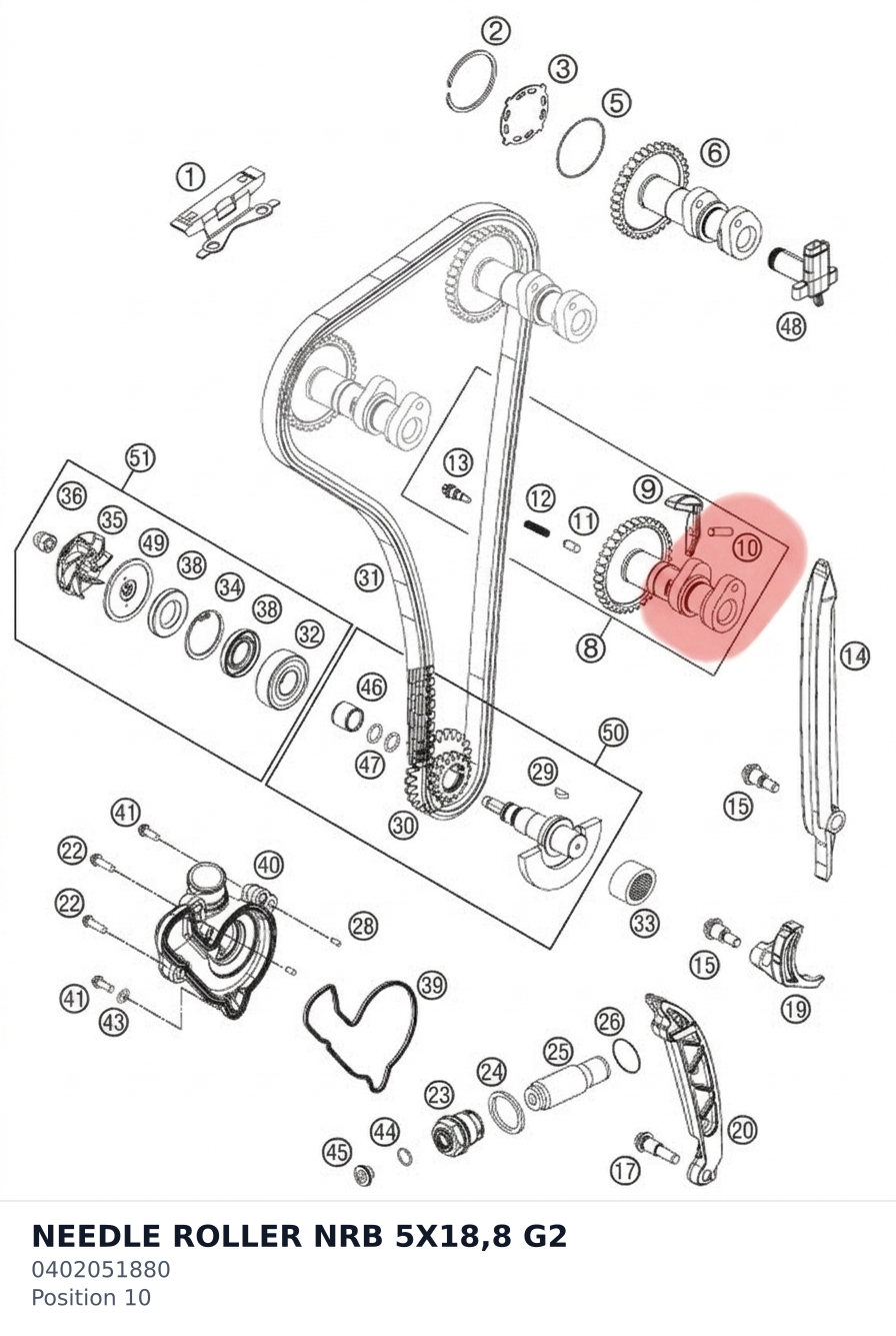 Diagram preview: NEEDLE ROLLER NRB 5X18,8 G2 (0402051880)