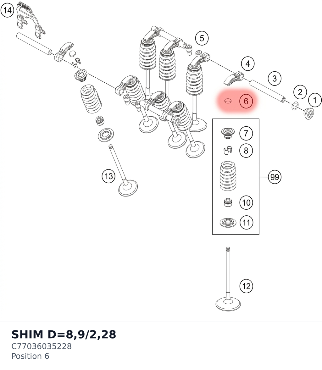 Diagram preview: SHIM D=8,9/2,28 (C77036035228)
