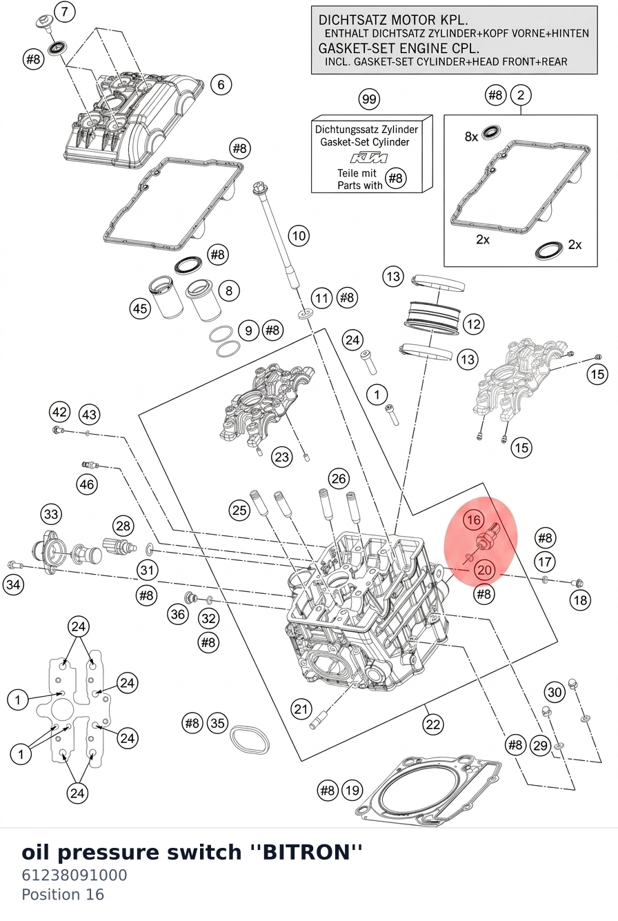 Diagram preview: oil pressure switch ''BITRON'' (61238091000)