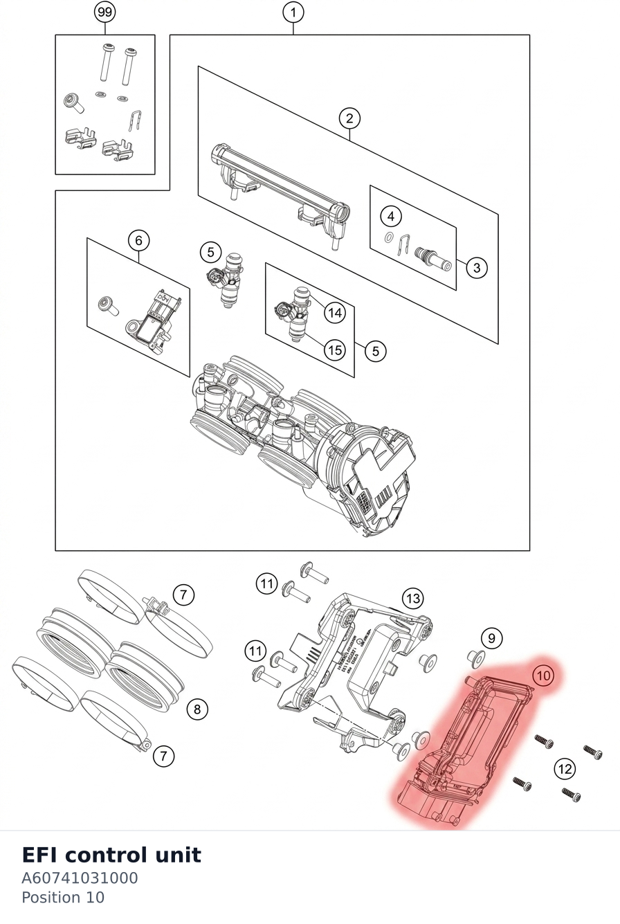 Diagram preview: EFI control unit (A60741031000)