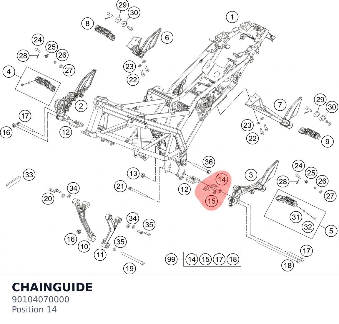 Diagram preview: CHAINGUIDE (90104070000)