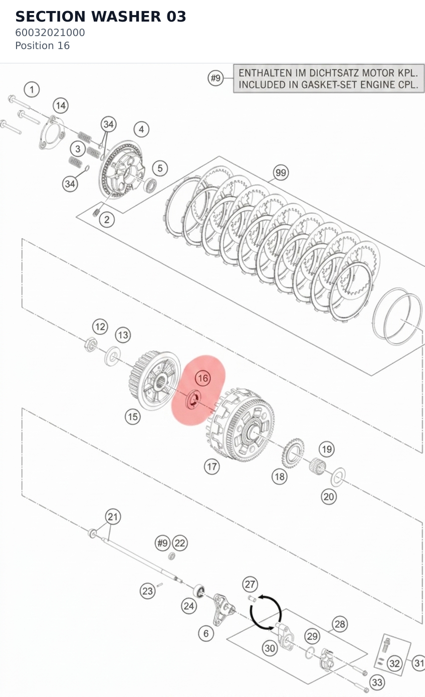 Diagram preview: SECTION WASHER 03 (60032021000)
