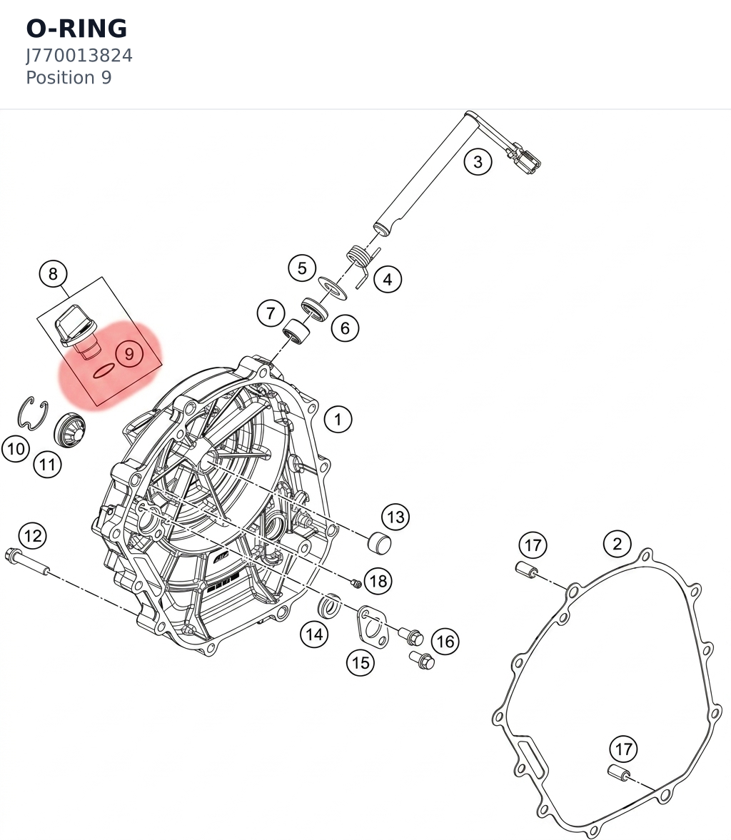 Diagram preview: O-RING (J770013824)