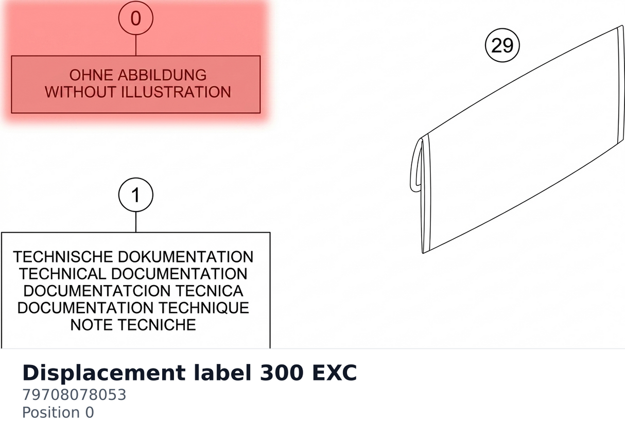 Diagram preview: Displacement label 300 EXC (79708078053)
