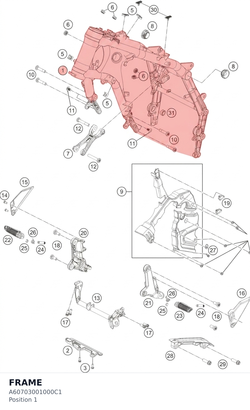 Diagram preview: FRAME (A60703001000C1)