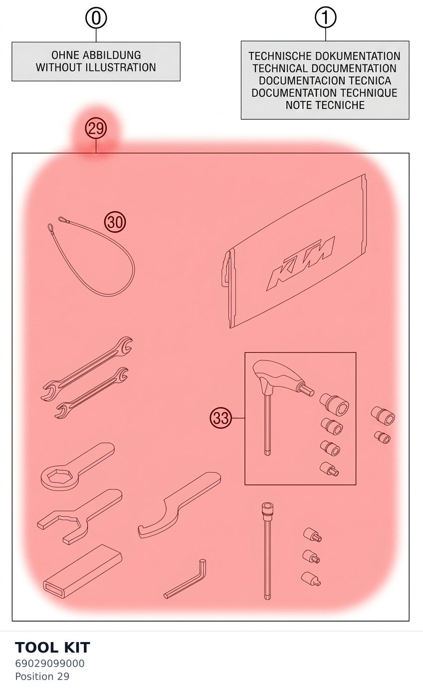 Diagram preview: TOOL KIT (69029099000)