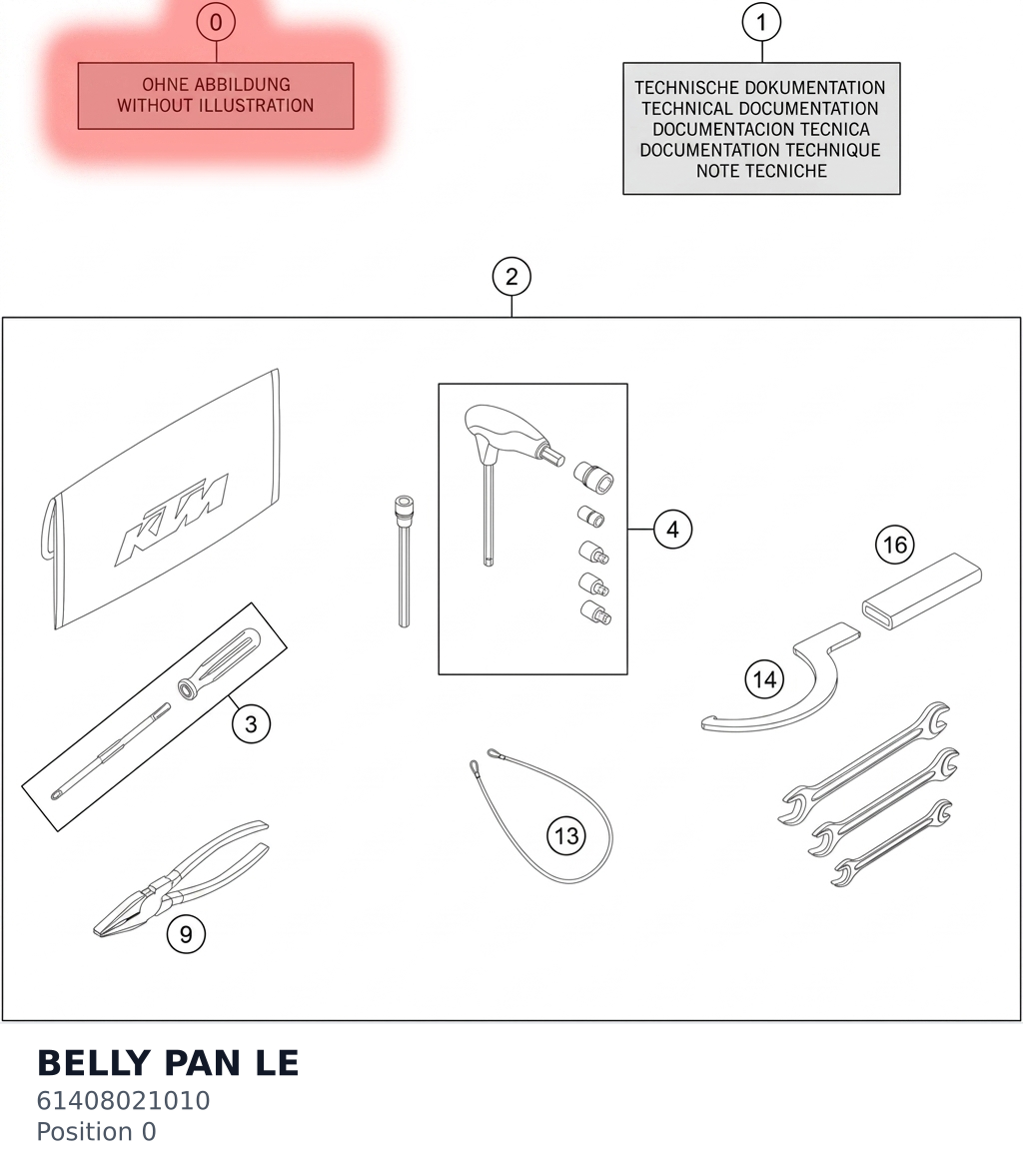 Diagram preview: BELLY PAN LE (61408021010)