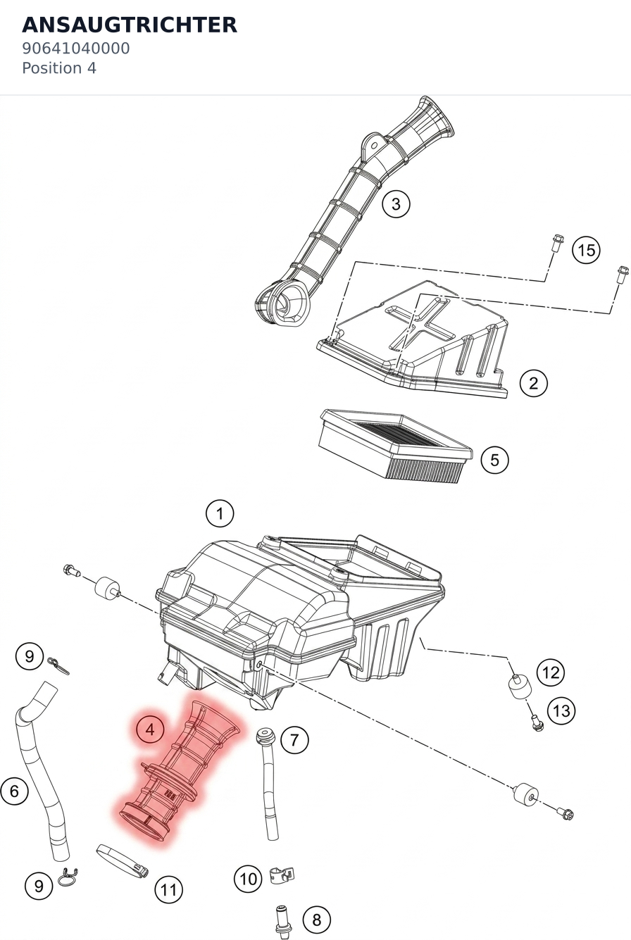 Diagram preview: ANSAUGTRICHTER (90641040000)