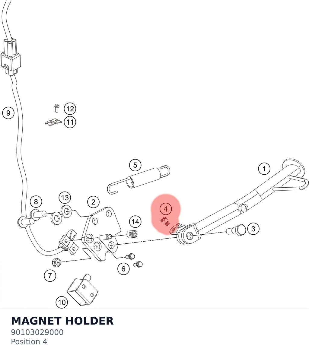 Diagram preview: MAGNET HOLDER (90103029000)